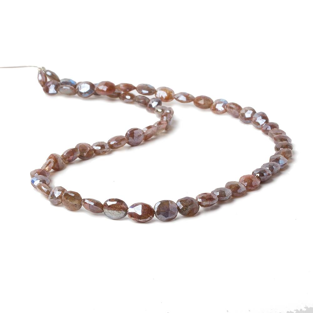 7x6-8x6mm Red Mystic Labradorite faceted oval beads 16 inch 55 pcs (ONLINE ORDER ONLY)