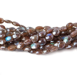 7x6-8x6mm Red Mystic Labradorite faceted oval beads 16 inch 55 pcs (ONLINE ORDER ONLY)