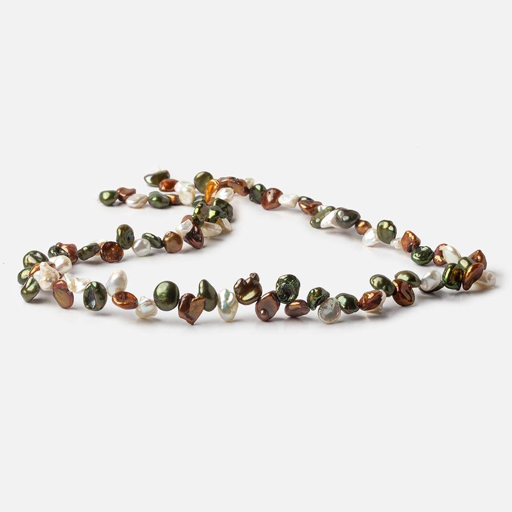 7x6-8x7mm Tri Color Top Drill Keshi Freshwater Pearls 88 pieces (ONLINE ORDER ONLY)