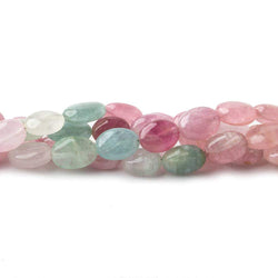 7x6-9x6mm Multi Color Afghani Tourmaline Plain Oval Nuggets 16 inch 49 pcs (ONLINE ORDER ONLY)