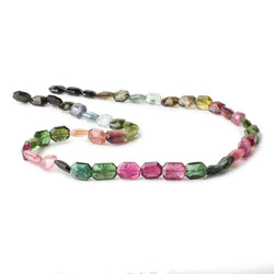 7x6-9x6mm Multi Color Tourmaline Faceted Modified Rectangles 15 inch 47 beads AA (ONLINE ORDER ONLY)