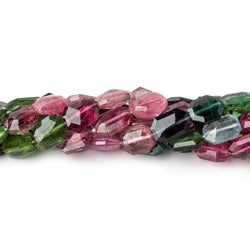 7x6-9x6mm Multi Color Tourmaline Faceted Modified Rectangles 15 inch 47 beads AA (ONLINE ORDER ONLY)