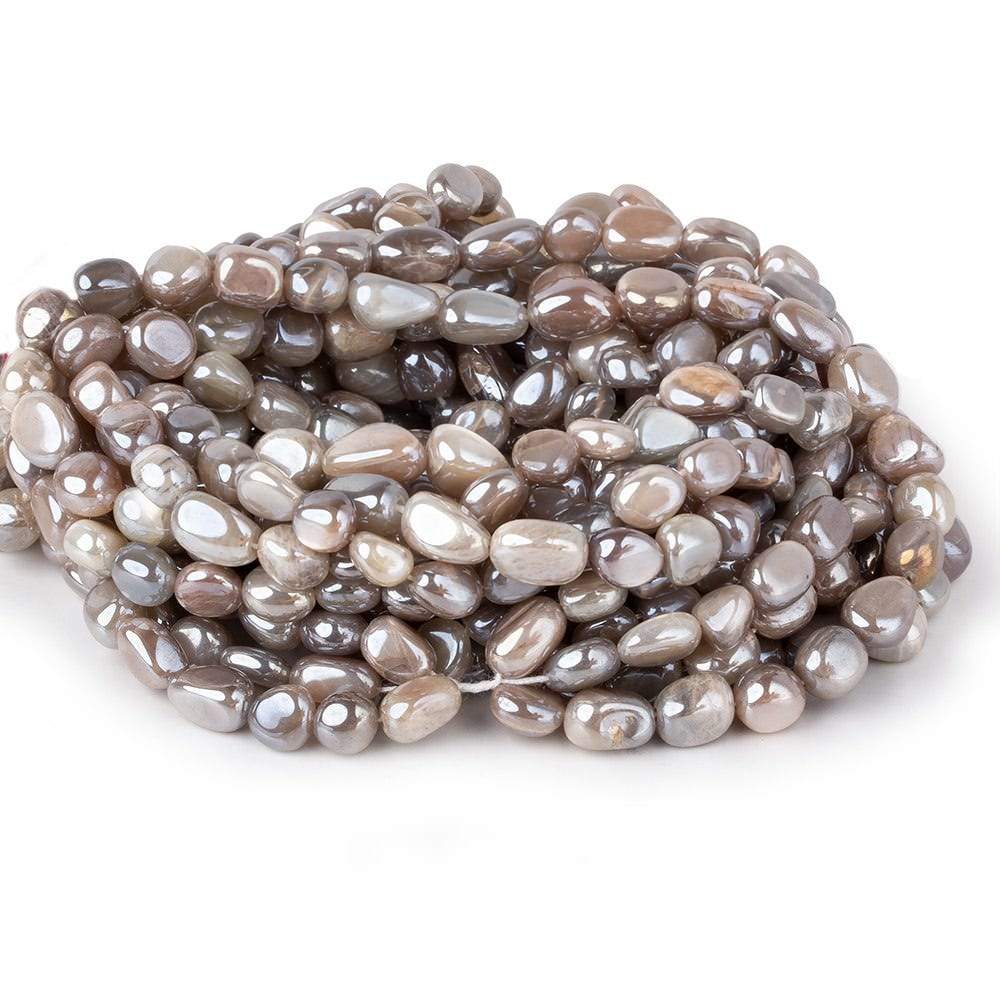 7x6-9x6mm Mystic Multi Color Moonstone plain nuggets 16 inch 55 beads (ONLINE ORDER ONLY)