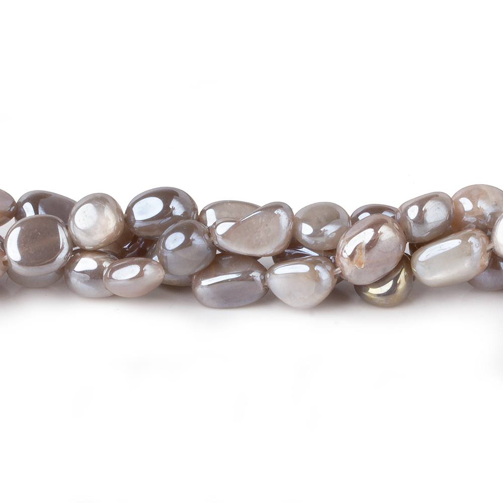 7x6-9x6mm Mystic Multi Color Moonstone plain nuggets 16 inch 55 beads (ONLINE ORDER ONLY)