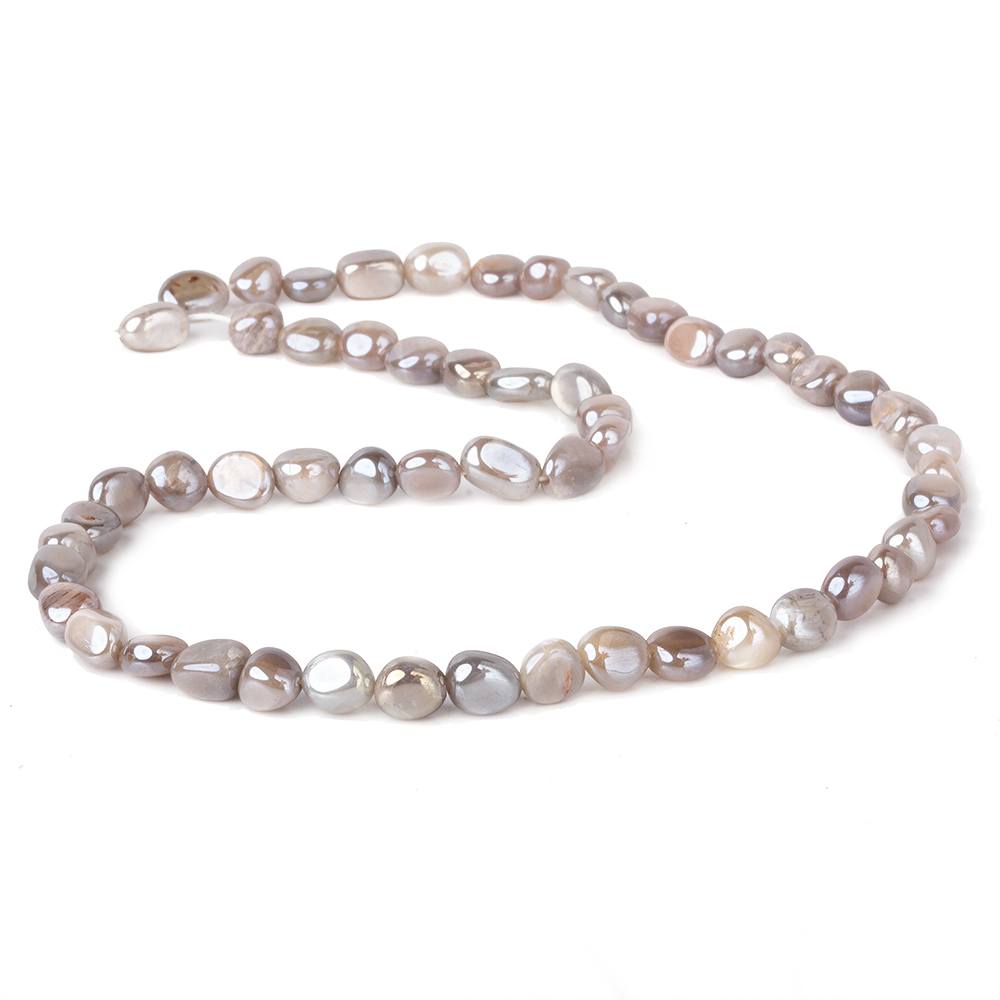 7x6-9x6mm Mystic Multi Color Moonstone plain nuggets 16 inch 55 beads (ONLINE ORDER ONLY)