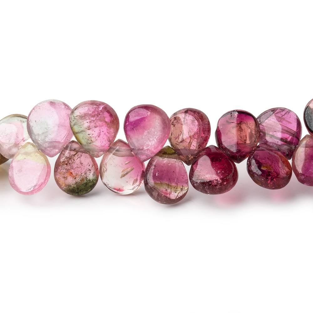 7x5mm Multi Color Tourmaline Plain Pear beads 18 inch 127 pieces