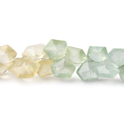 7x6-9x8mm Prehnite Faceted Pentagonal Beads 8 inch 55 pieces (ONLINE ORDER ONLY)