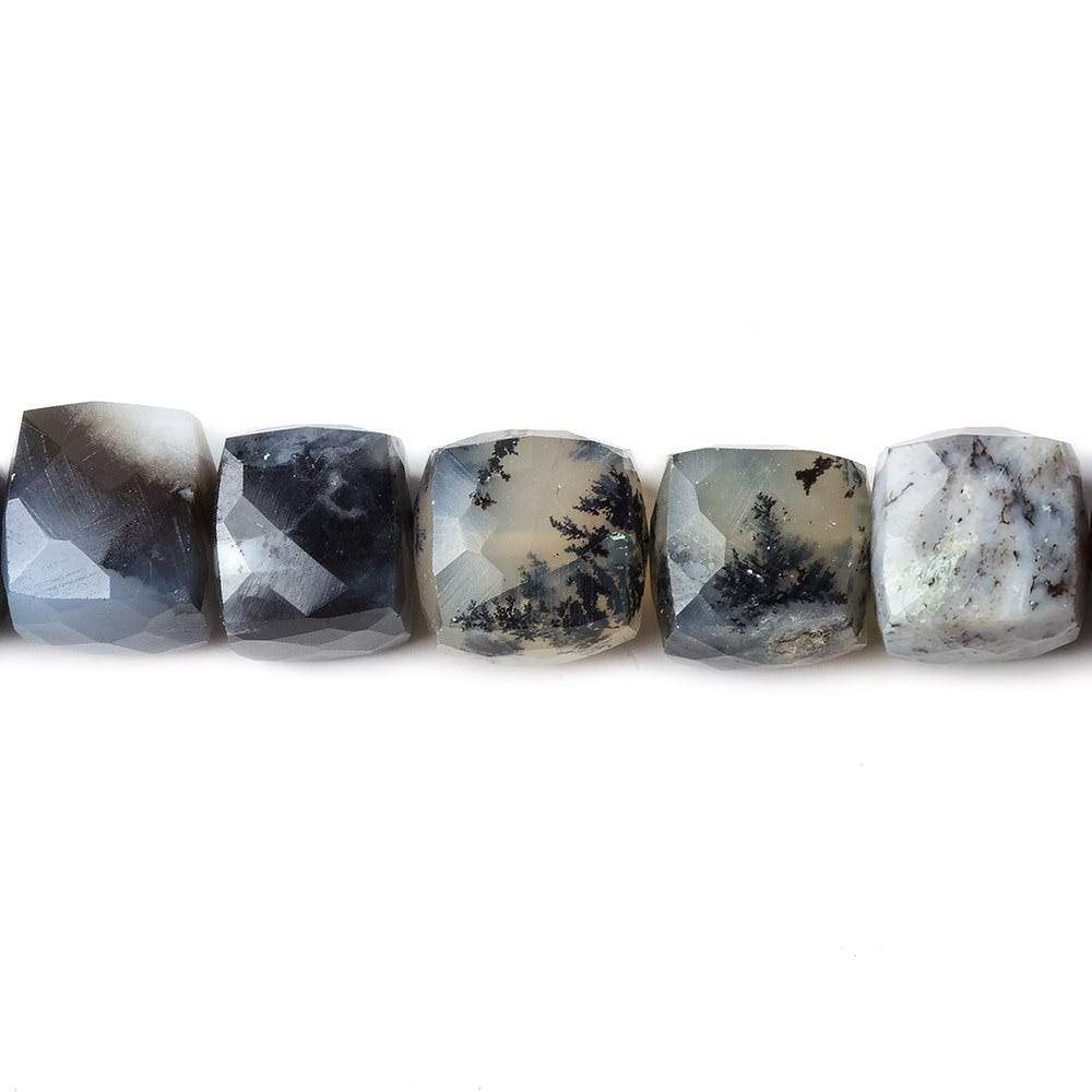 8mm Dendritic Opal faceted cube beads 8inch 25 pieces AA (ONLINE ORDER ONLY)