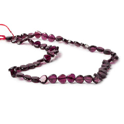 7x7mm Rhodolite Garnet Straight Drill Heart 14 inch 53 pcs (ONLINE ORDER ONLY)