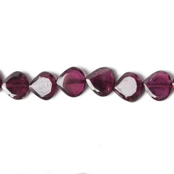 7x7mm Rhodolite Garnet Straight Drill Heart 14 inch 53 pcs (ONLINE ORDER ONLY)
