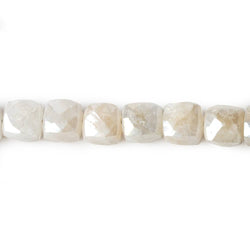 7x7mm Silverite Sapphire Faceted Cube beads 8 inch 30 pcs (ONLINE ORDER ONLY)