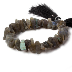 7x8mm - 13x11mm Labradorite center drilled Natural Crystal Chip beads 7.5 inch 32 beads (ONLINE ORDER ONLY)