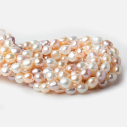 7x9mm TriColor Straight Drill Baroque Freshwater Pearl 16 inch 45 pieces A (ONLINE ORDER ONLY)