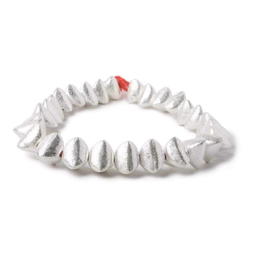 7x9x9mm Sterling Silver Plated Copper Trillion Bead 8 inch 27 pcs (ONLINE ORDER ONLY)
