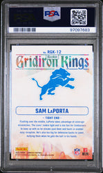 Graded 2023 Panini Donruss Sam LaPorta #RGK12 Rookie Gridiron Kings Rookie RC Football Card PSA 10 Gem Mint (ONLINE ORDER ONLY)