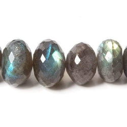 8-10mm Labradorite faceted rondelle 16 inch 97 beads (ONLINE ORDER ONLY)
