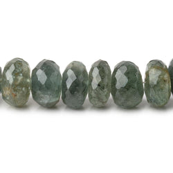 8-10mm Moss Aquamarine Faceted Rondelle Beads 14 inch 66 pieces (ONLINE ORDER ONLY)