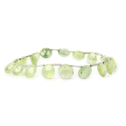 8-10mm Prehnite Beads Top Drilled Faceted Coin 8 inch 18 pieces (ONLINE ORDER ONLY)