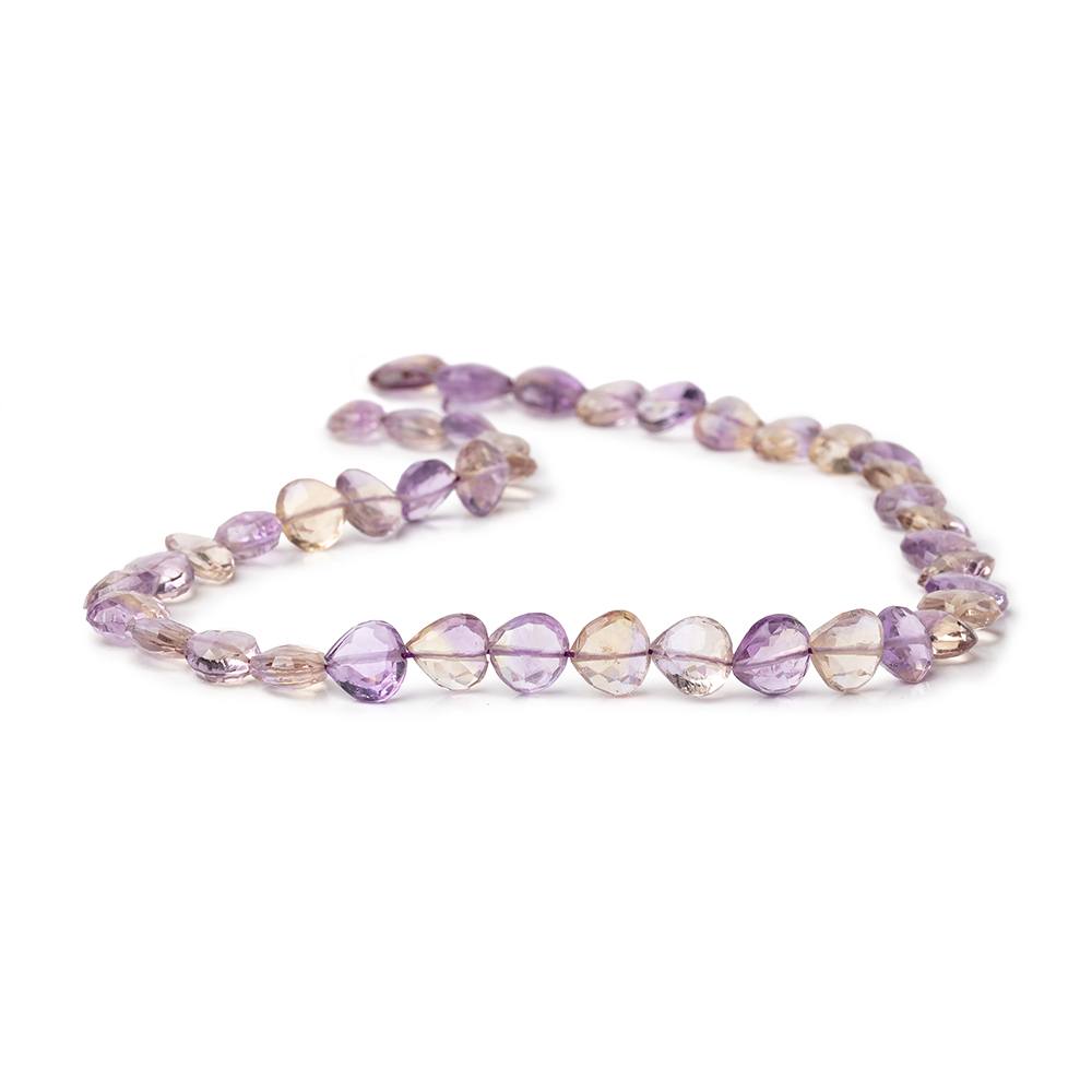 8-11mm Ametrine Straight Drill Faceted Hearts 13 inch 42 Beads (ONLINE ORDER ONLY)