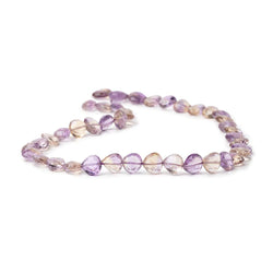 8-11mm Ametrine Straight Drill Faceted Hearts 13 inch 42 Beads (ONLINE ORDER ONLY)
