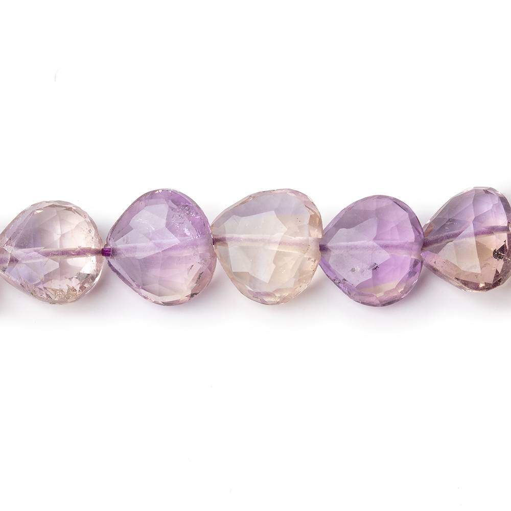 8-11mm Ametrine Straight Drill Faceted Hearts 13 inch 42 Beads (ONLINE ORDER ONLY)
