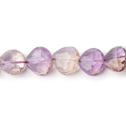 8-11mm Ametrine Straight Drill Faceted Hearts 13 inch 42 Beads (ONLINE ORDER ONLY)