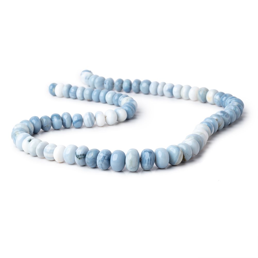8-11mm Owyhee Blue Opal Plain Rondelle Beads 17.5 inch 72 pieces (ONLINE ORDER ONLY)