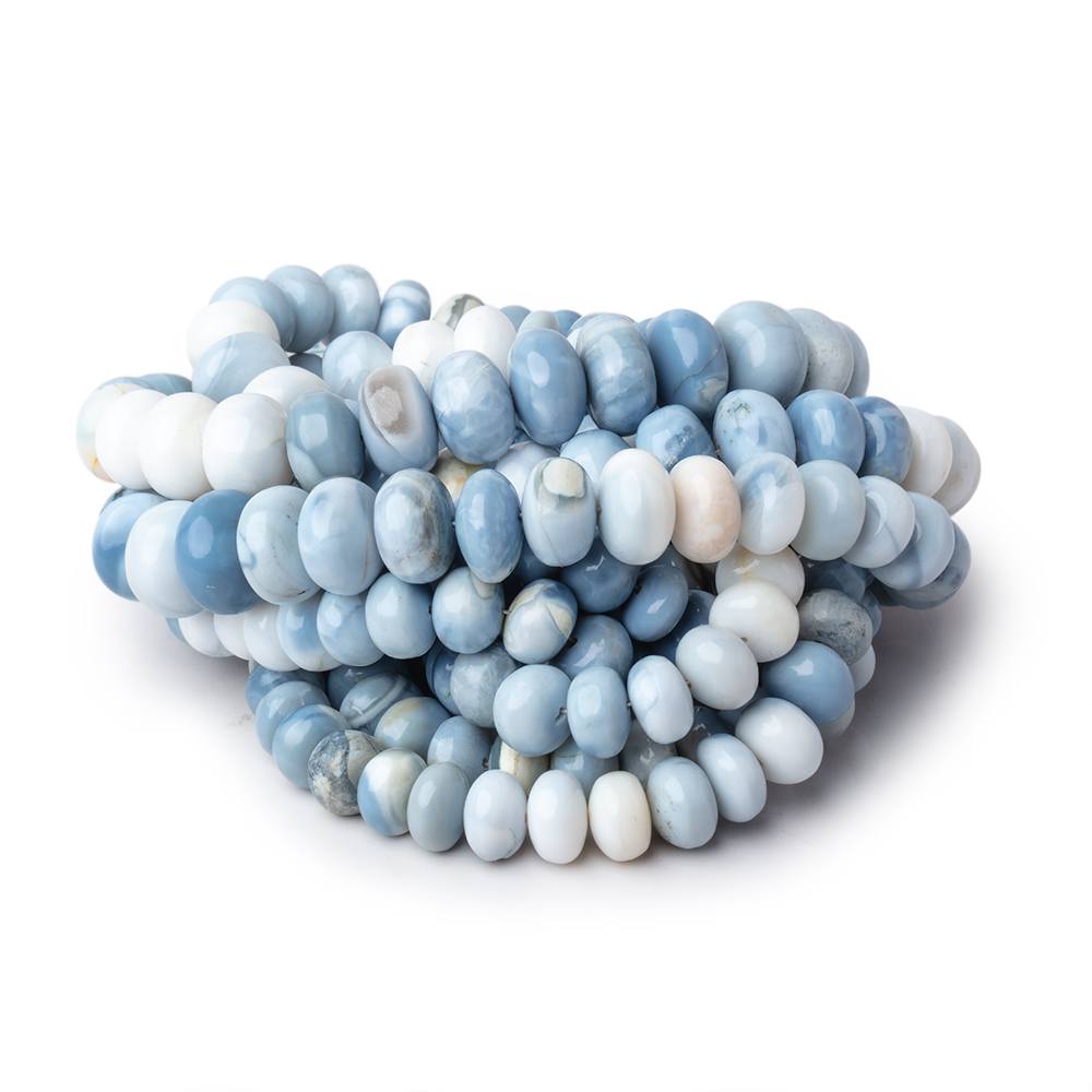 8-11mm Owyhee Blue Opal Plain Rondelle Beads 17.5 inch 72 pieces (ONLINE ORDER ONLY)