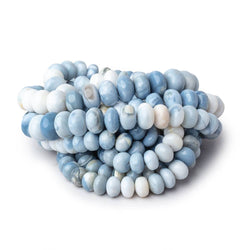8-11mm Owyhee Blue Opal Plain Rondelle Beads 17.5 inch 72 pieces (ONLINE ORDER ONLY)