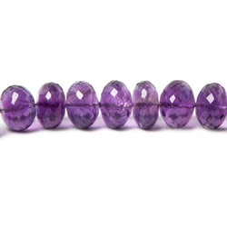 8-12mm Amethyst Faceted Rondelle Beads 16 inch 58 pieces (ONLINE ORDER ONLY)