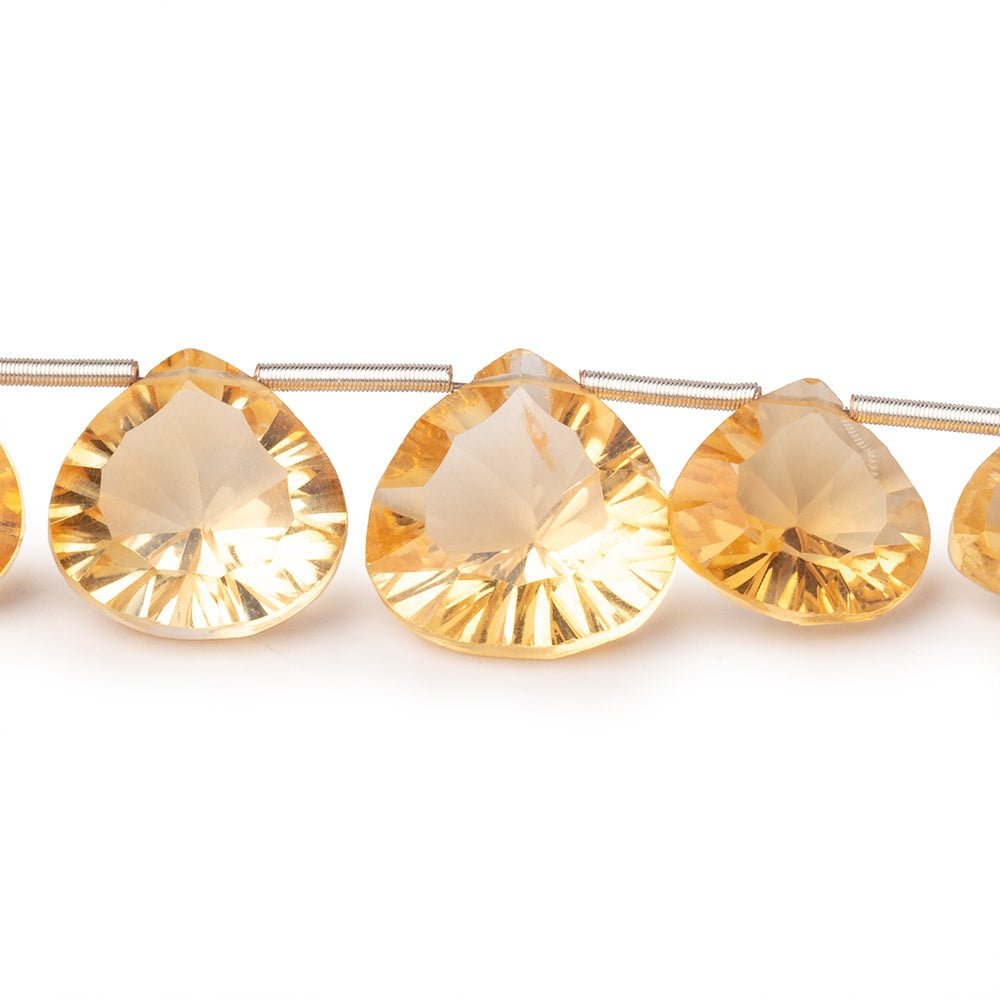 8-12mm Citrine Concave Faceted Hearts & Triangles 8 inch 18 Beads AAA (ONLINE ORDER ONLY)