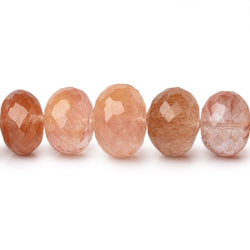 8-13mm Rutilated Quartz Faceted Rondelle Beads 16 inch 55 pieces (ONLINE ORDER ONLY)