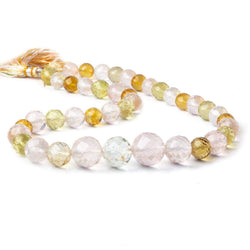 8-14mm Multi Gemstone Faceted Round Beads 14.5 inch 24 pieces (ONLINE ORDER ONLY)