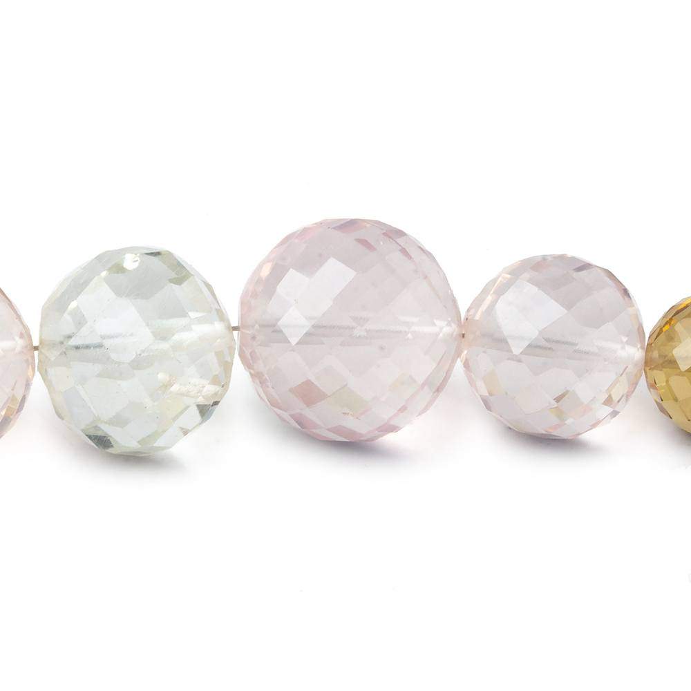 8-14mm Multi Gemstone Faceted Round Beads 14.5 inch 24 pieces (ONLINE ORDER ONLY)