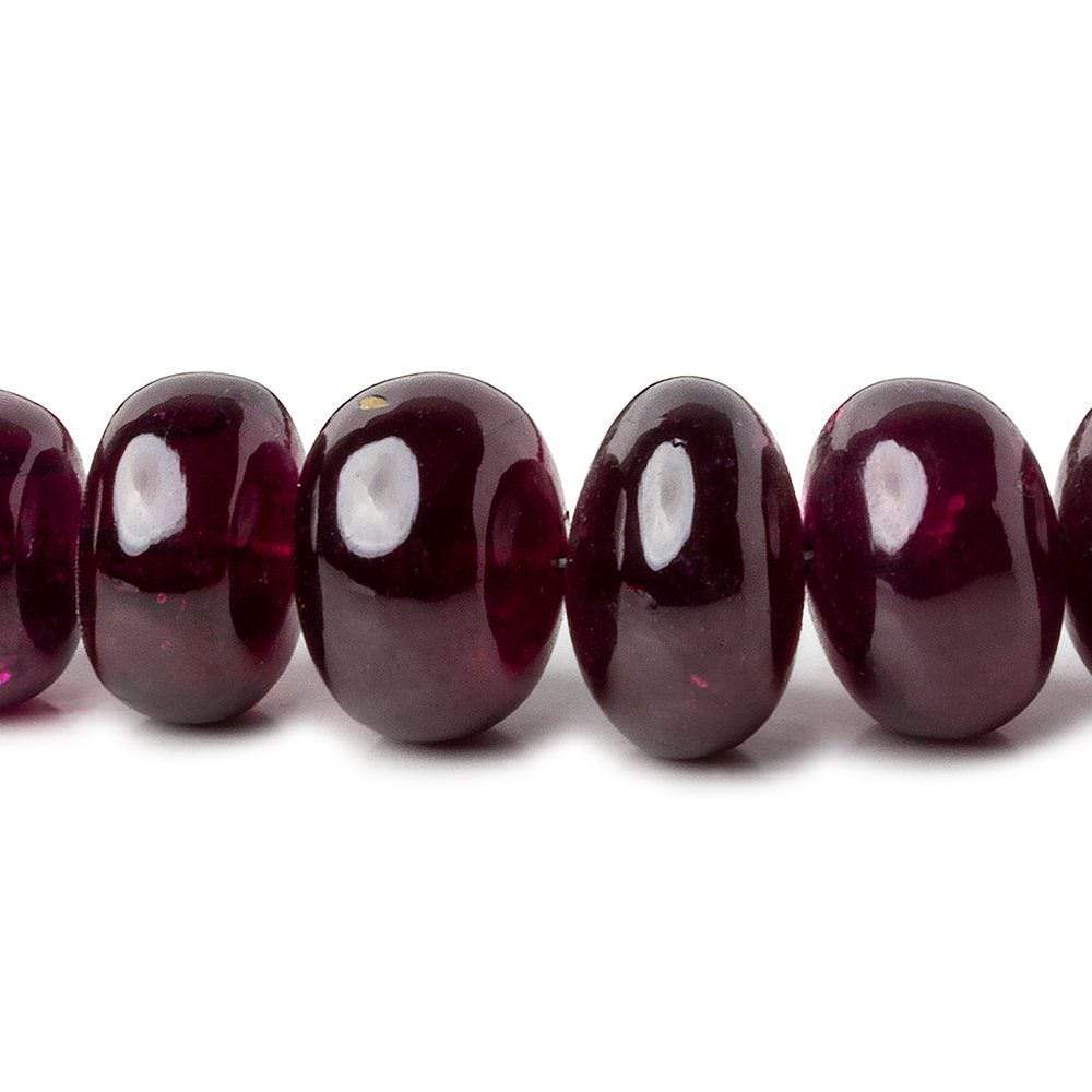 8-14mm Rhodolite Garnet plain rondelle beads 17 inch 74 AAA (ONLINE ORDER ONLY)