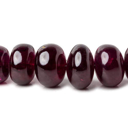 8-14mm Rhodolite Garnet plain rondelle beads 17 inch 74 AAA (ONLINE ORDER ONLY)