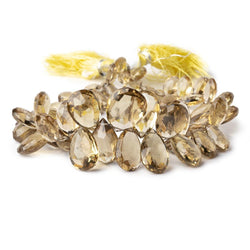 8-18mm Dark Lemon Quartz Faceted Pear Beads 9 inch 58 pieces (ONLINE ORDER ONLY)