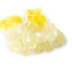 8-19mm Frosted Lemon Quartz Plain Tear Drop Beads 8 inch 58 pieces (ONLINE ORDER ONLY)