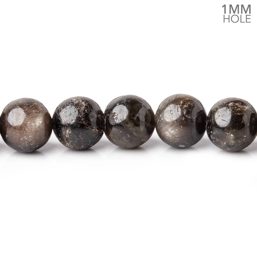 8-8.5mm Golden Sheen Chocolate Sapphire Plain Rounds 16 inch 51 beads 1mm ID (ONLINE ORDER ONLY)