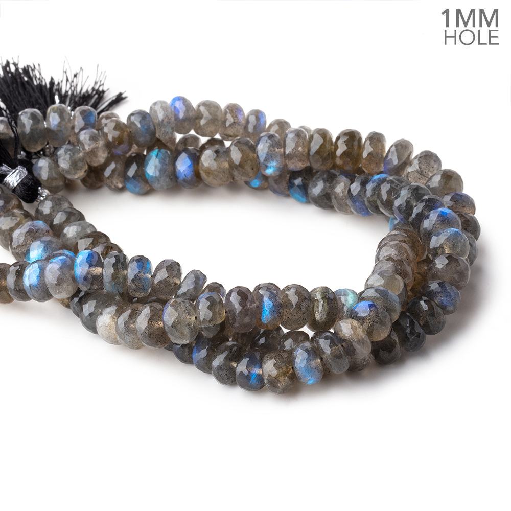 8-8.5mm Labradorite faceted rondelle beads 9 inch 43 pieces AAA 1mm Hole (ONLINE ORDER ONLY)