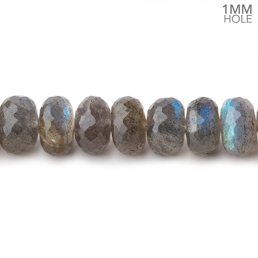 8-8.5mm Labradorite faceted rondelle beads 9 inch 43 pieces AAA 1mm Hole (ONLINE ORDER ONLY)
