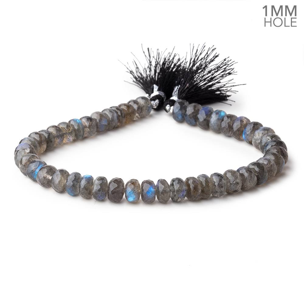 8-8.5mm Labradorite faceted rondelle beads 9 inch 43 pieces AAA 1mm Hole (ONLINE ORDER ONLY)