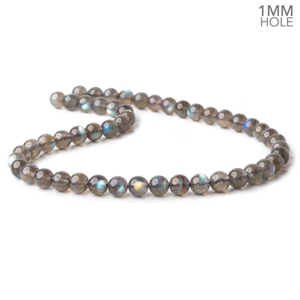 8-8.5mm Multi Color flash Labradorite plain rounds 15 inch 50 beads AA (ONLINE ORDER ONLY)