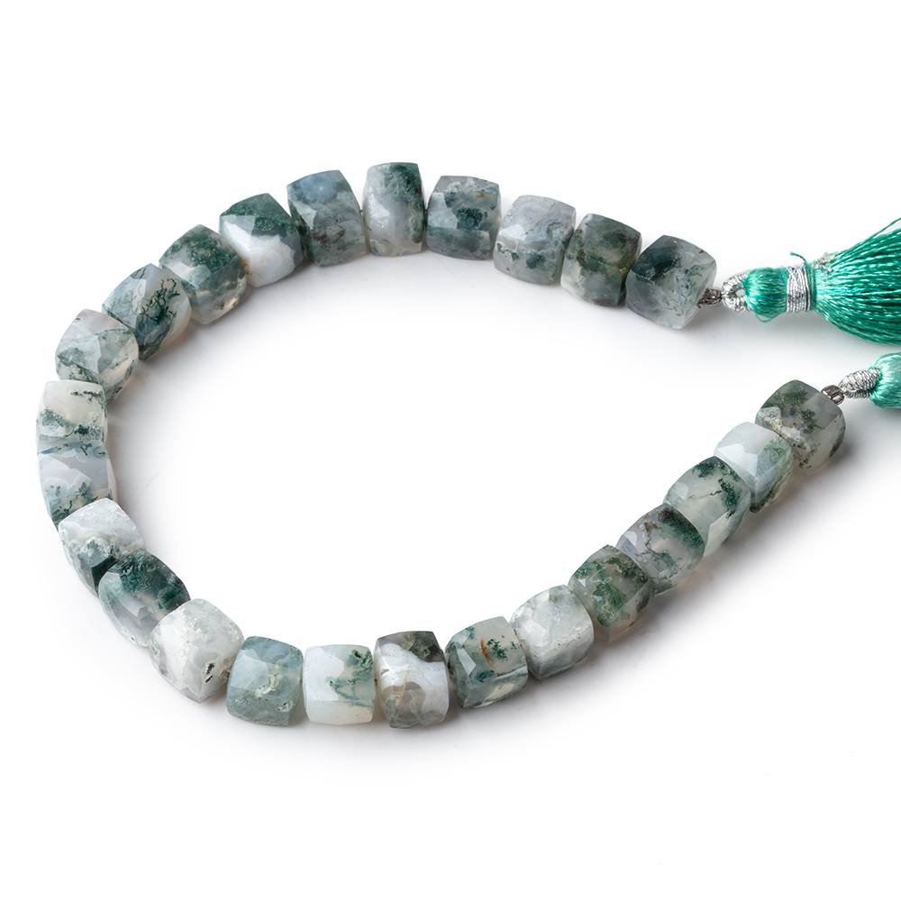 8-8.5mm Peacock Solar Quartz Faceted Cube Beads 8 inch 24 pieces (ONLINE ORDER ONLY)