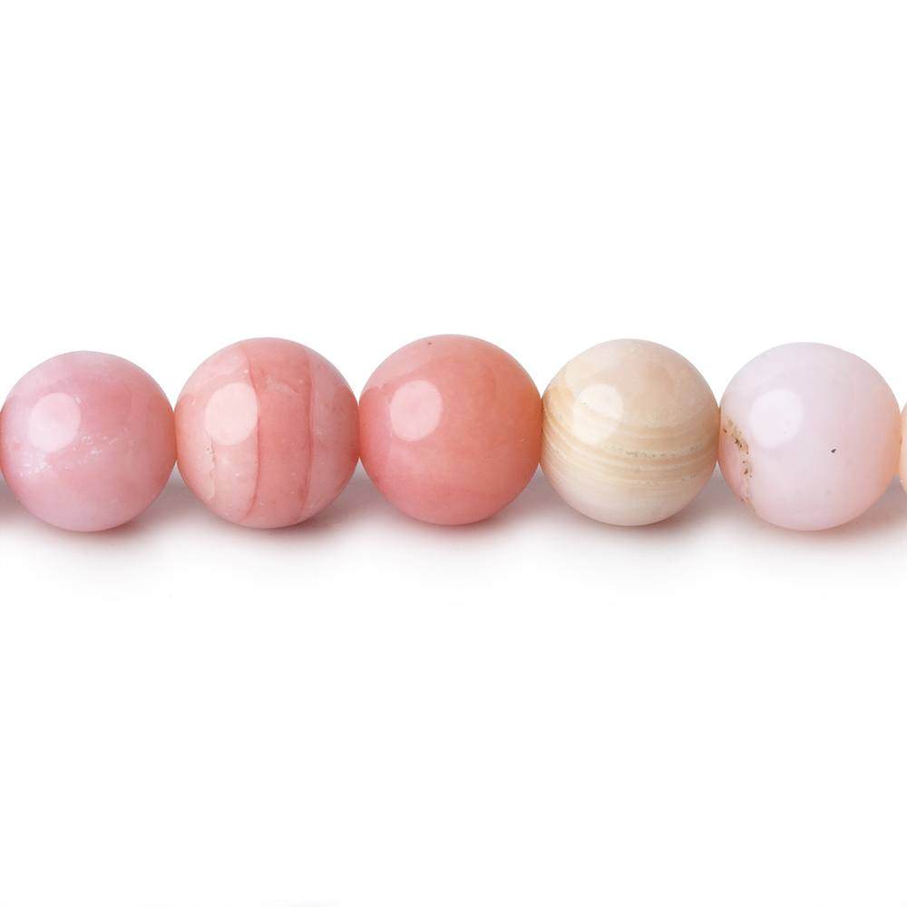 8-8.5mm Pink Peruvian Opal Plain Round Beads 15 inch 48 pieces AAA (ONLINE ORDER ONLY)