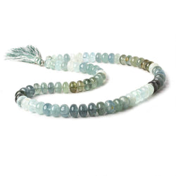 8-9mm Aquamarine plain rondelle Beads AA Grade 16 inch 70 pieces (ONLINE ORDER ONLY)
