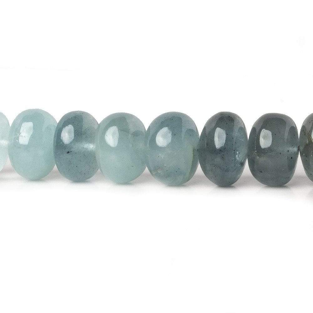 8-9mm Aquamarine plain rondelle Beads AA Grade 16 inch 70 pieces (ONLINE ORDER ONLY)