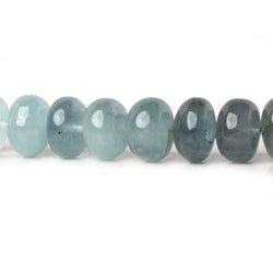 8-9mm Aquamarine plain rondelle Beads AA Grade 16 inch 70 pieces (ONLINE ORDER ONLY)