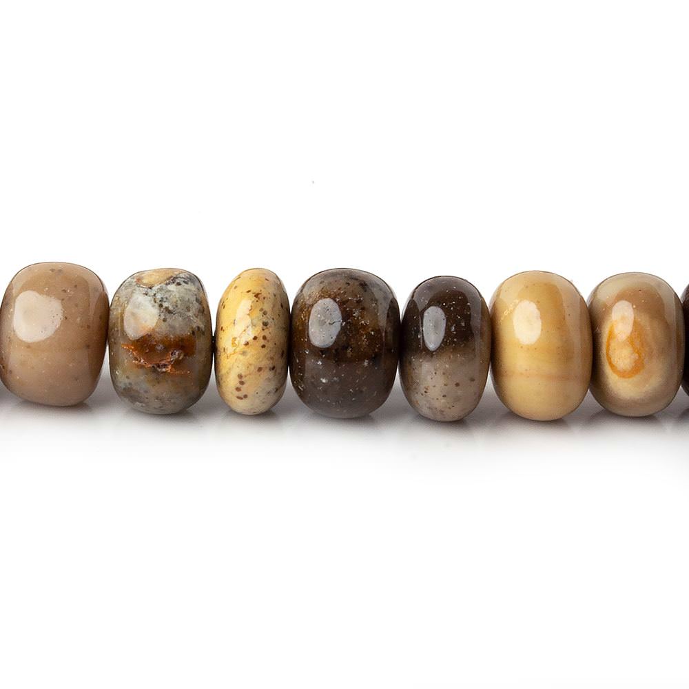 8-9mm Brown Opal plain rondelle beads 15 inch 65 pieces (ONLINE ORDER ONLY)