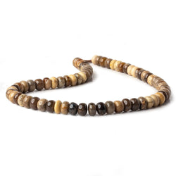 8-9mm Brown Opal plain rondelle beads 15 inch 65 pieces (ONLINE ORDER ONLY)